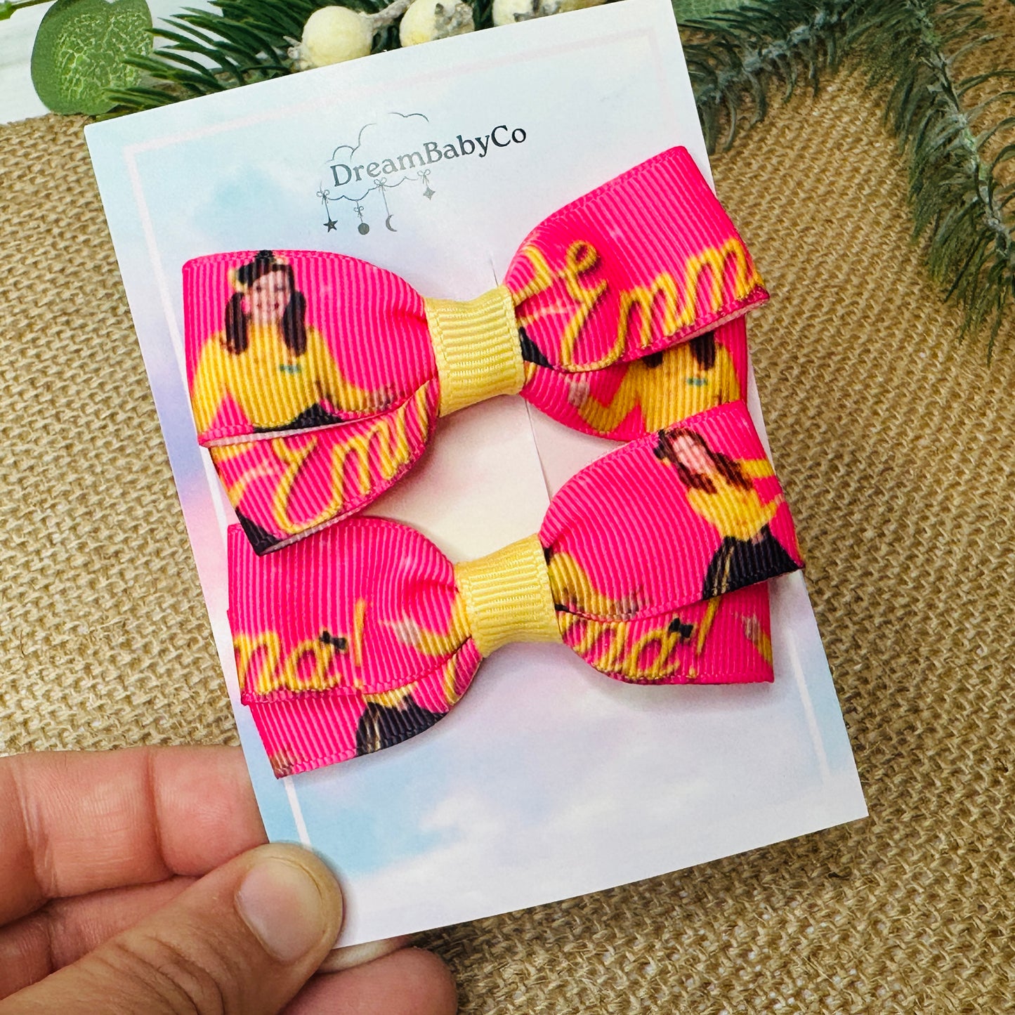 kids hair accessory bow clip set emma wiggle