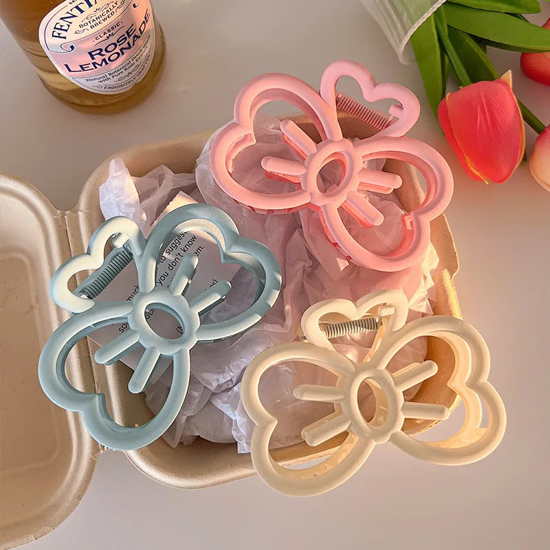 New Candy Color Cat Bow Hair Clip Plastic Claw Clip Fashion Crab Hair Clip for Girls Sweet Hairs Claw Women Hair Accessories