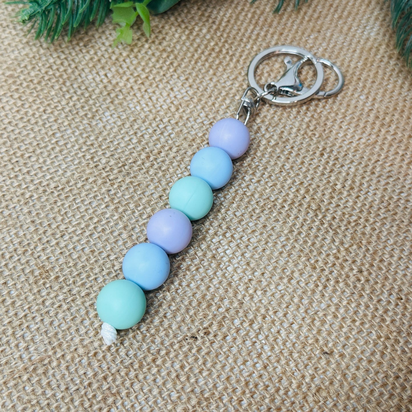 keychain silicone beaded accessory