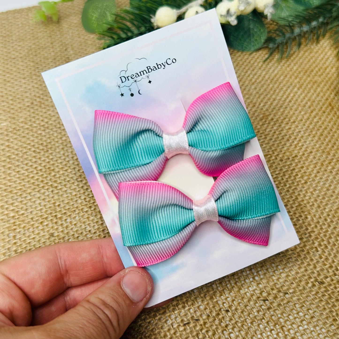 kids hair accessory bow clip set