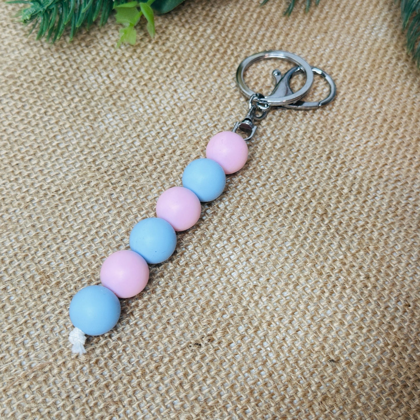 keychain silicone beaded accessory