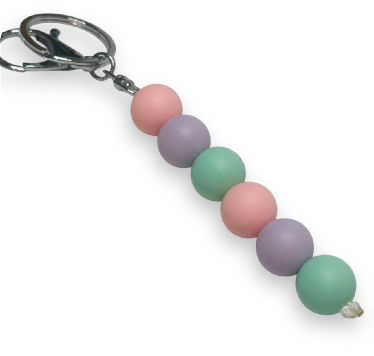 beaded silicone keychain accessory