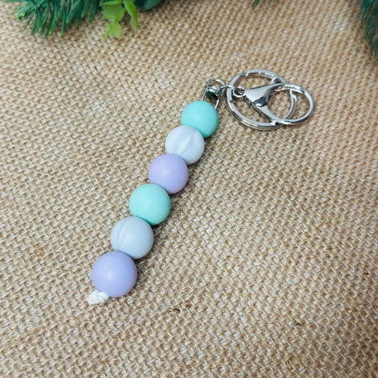 keychain silicone beaded accessory