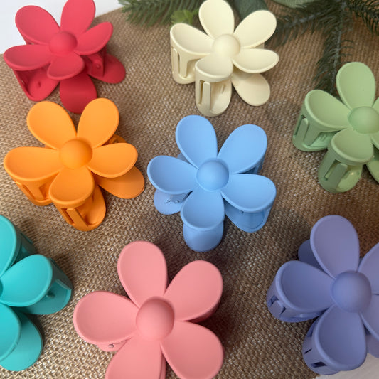 Flower Hair Claw - Various Colours