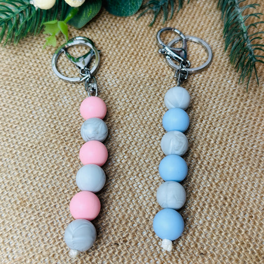 keychain silicone beaded accessory