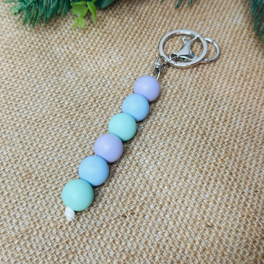 keychain silicone beaded accessory