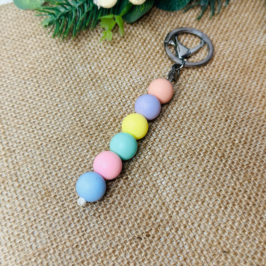 keychain silicone beaded accessory