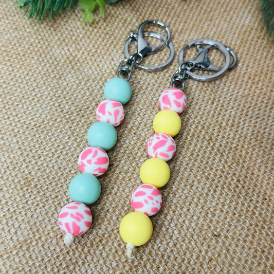 keychain silicone beaded accessory