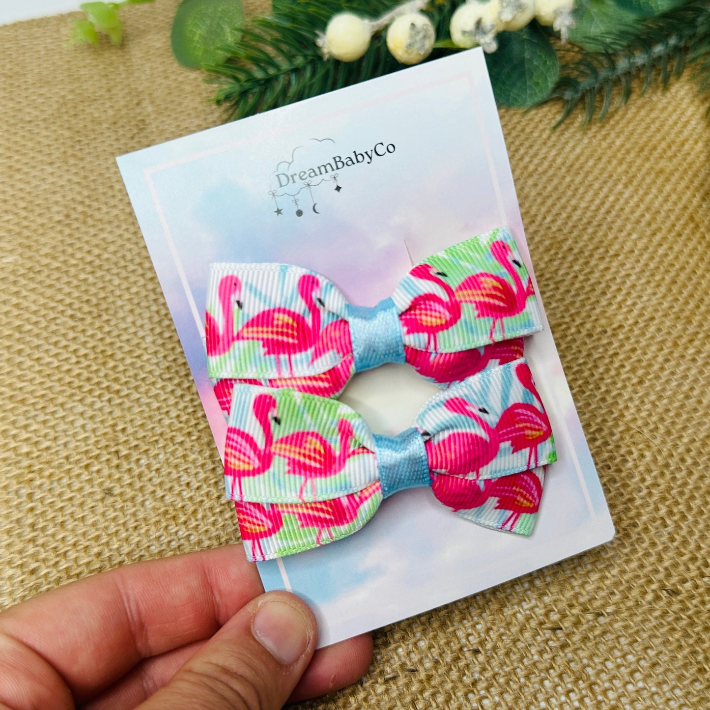 kids hair accessory bow clip set