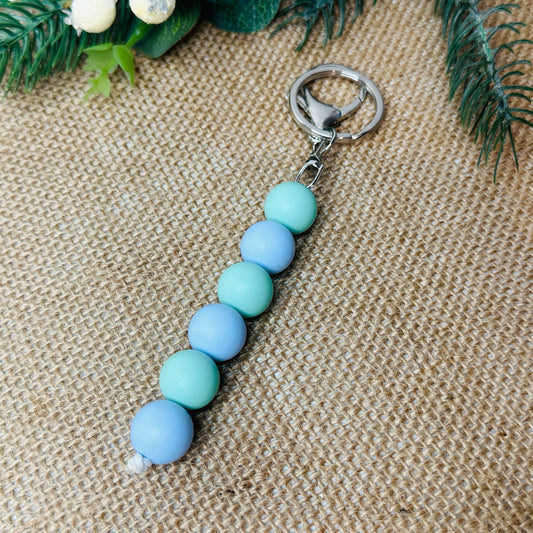 keychain silicone beaded accessory