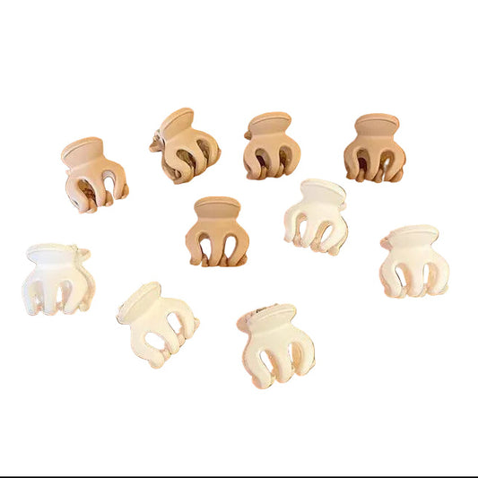 10Pcs/Box Matte Plastic Mini Hair Claws Clips Baby Gilrs Sweet Small Hairpin Hairgrips Barrettes Headwear Fashion Accessories