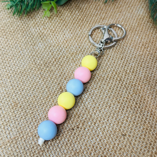 keychain silicone beaded accessory