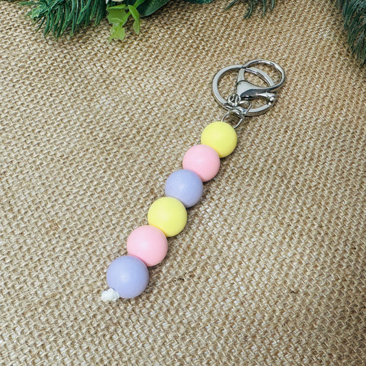 keychain silicone beaded accessory