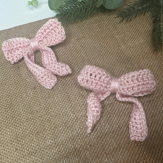 Crochet Bow- Hair Clip