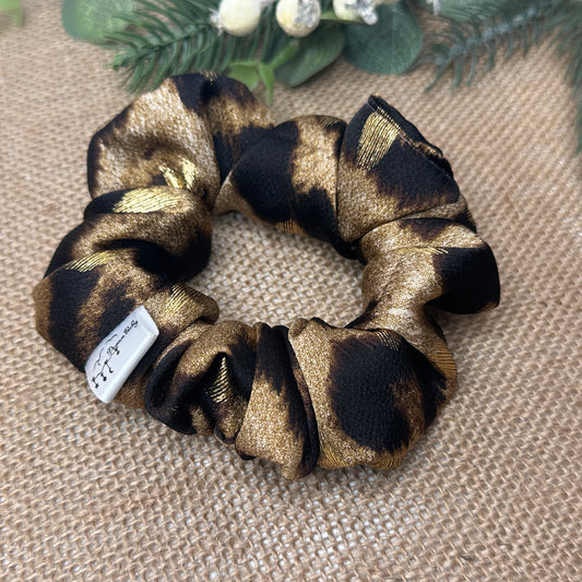 hair scrunchie leopard print