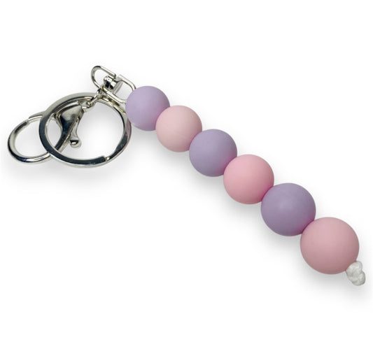 beaded silicone keychain accessory