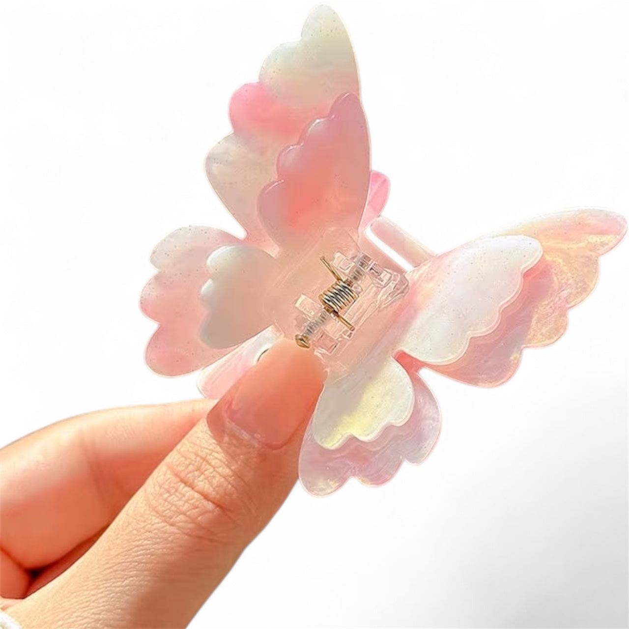 Sweet Colour Changing Butterfly Hair Claw Summer Fairy Hair for Women Girl Clip