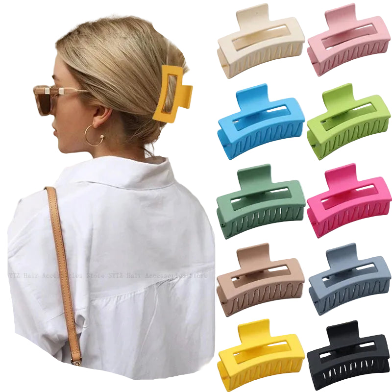 Women'S Hair Claws Hair Clips 8.5Cm/3.35In Large Size Solid Barrette Crab Hair Clips Fashion Hair Accessories